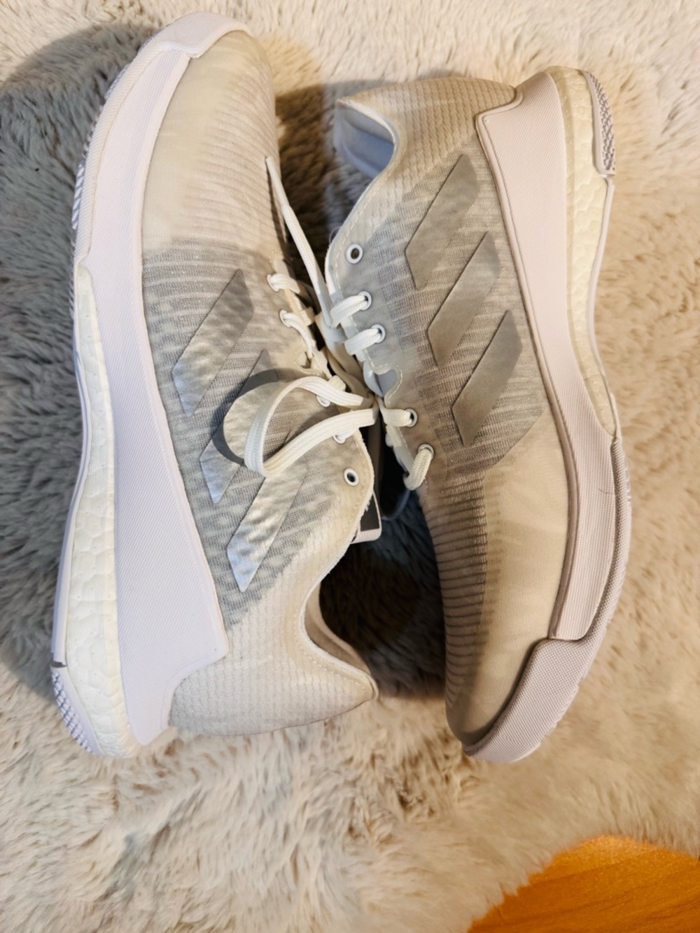 ADIDAS CRAZYFLIGHT SHOES WHITE GUM WOMENS SIZE 10